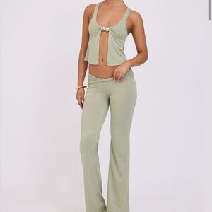 Tiger Mist Amethyst Pant in Green Sparkl